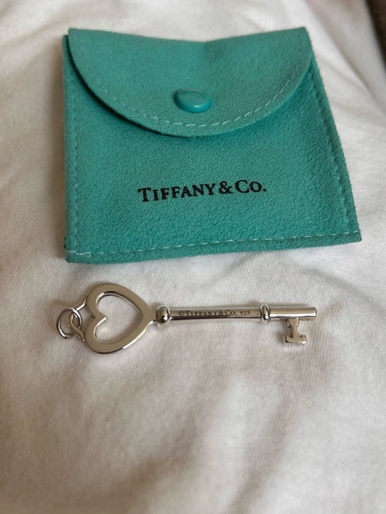 Tiffany & Co. Jewelry - Tiffany & Co. Silver Heart Key Pendant with Pouch